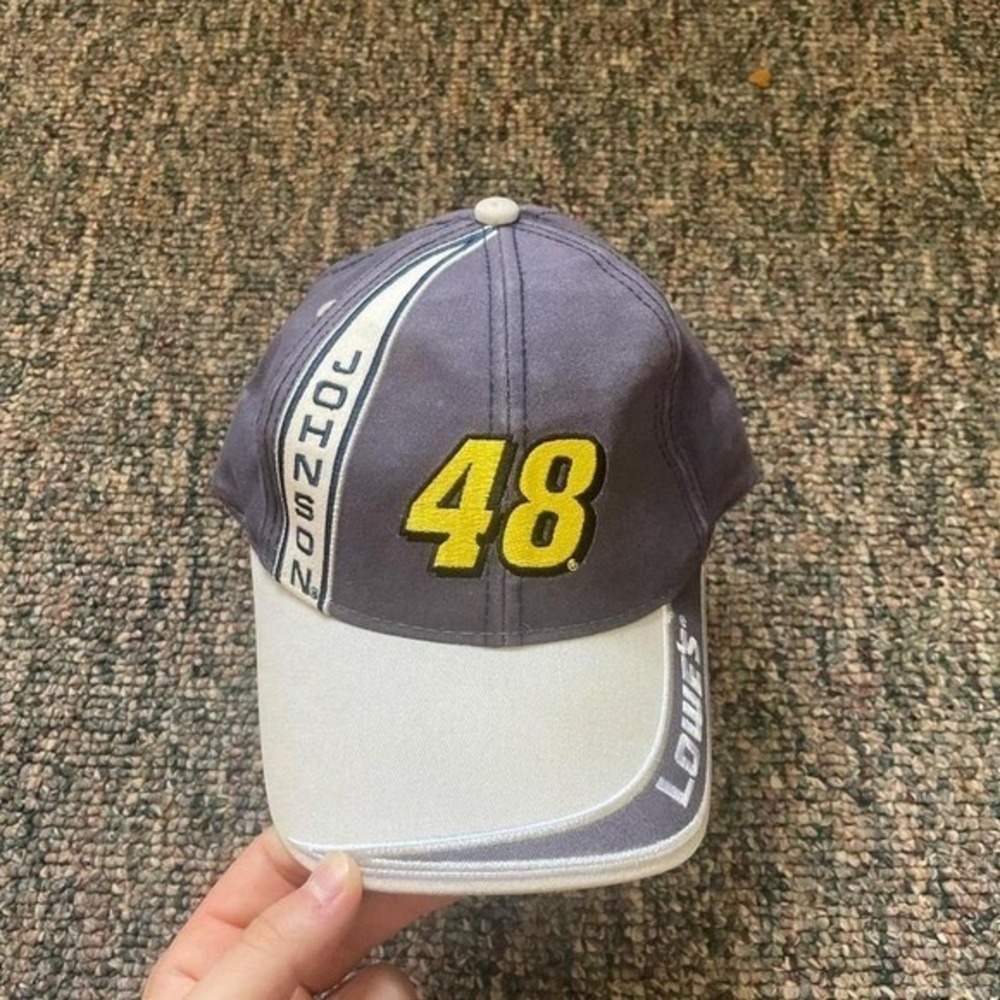 Vintage Winners Circle‎ Jimmie Johnson 48 Lowe's Racing Hat Navy Blue NASCAR Cap
